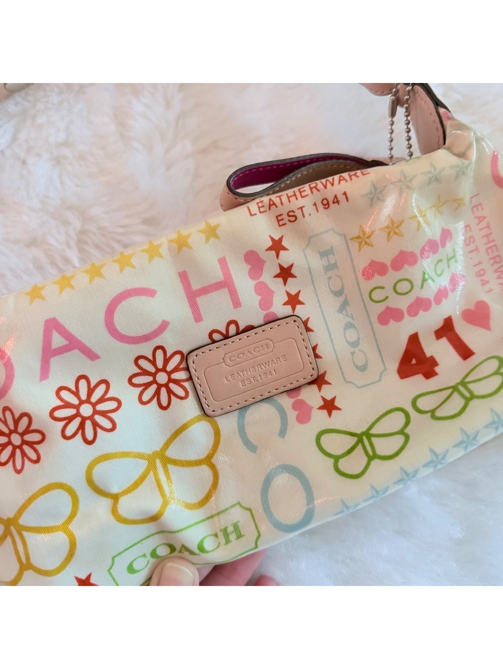 Coach Y2K Demi Baguette Vintage butterfly graffiti patterned Purse - Picture 3 of 9